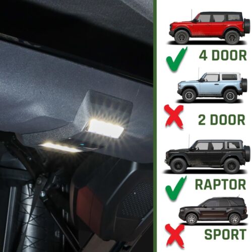 LED Interior Dome Lights and Reading Light for 4-Door Ford Bronco 2020-2024 - Foto 13 di 24