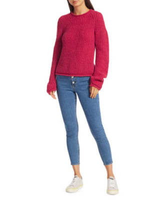 Joseph Alpaca Wool Sweater Radish Pink 