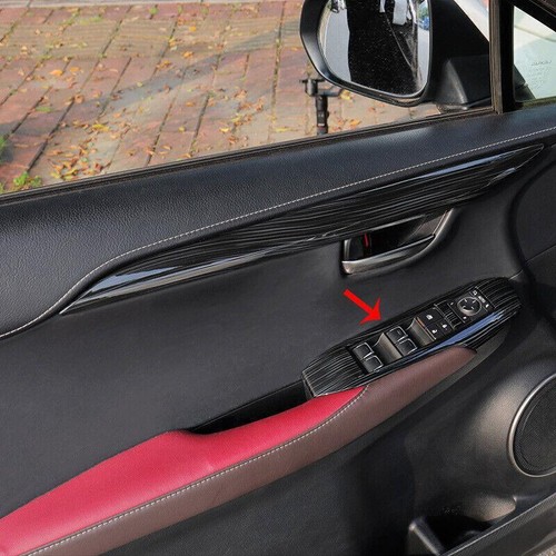 For Lexus NX200t 300 300h 2015-2021 Black Wood Window Lift Panel Switch Cover 4* - Picture 2 of 7