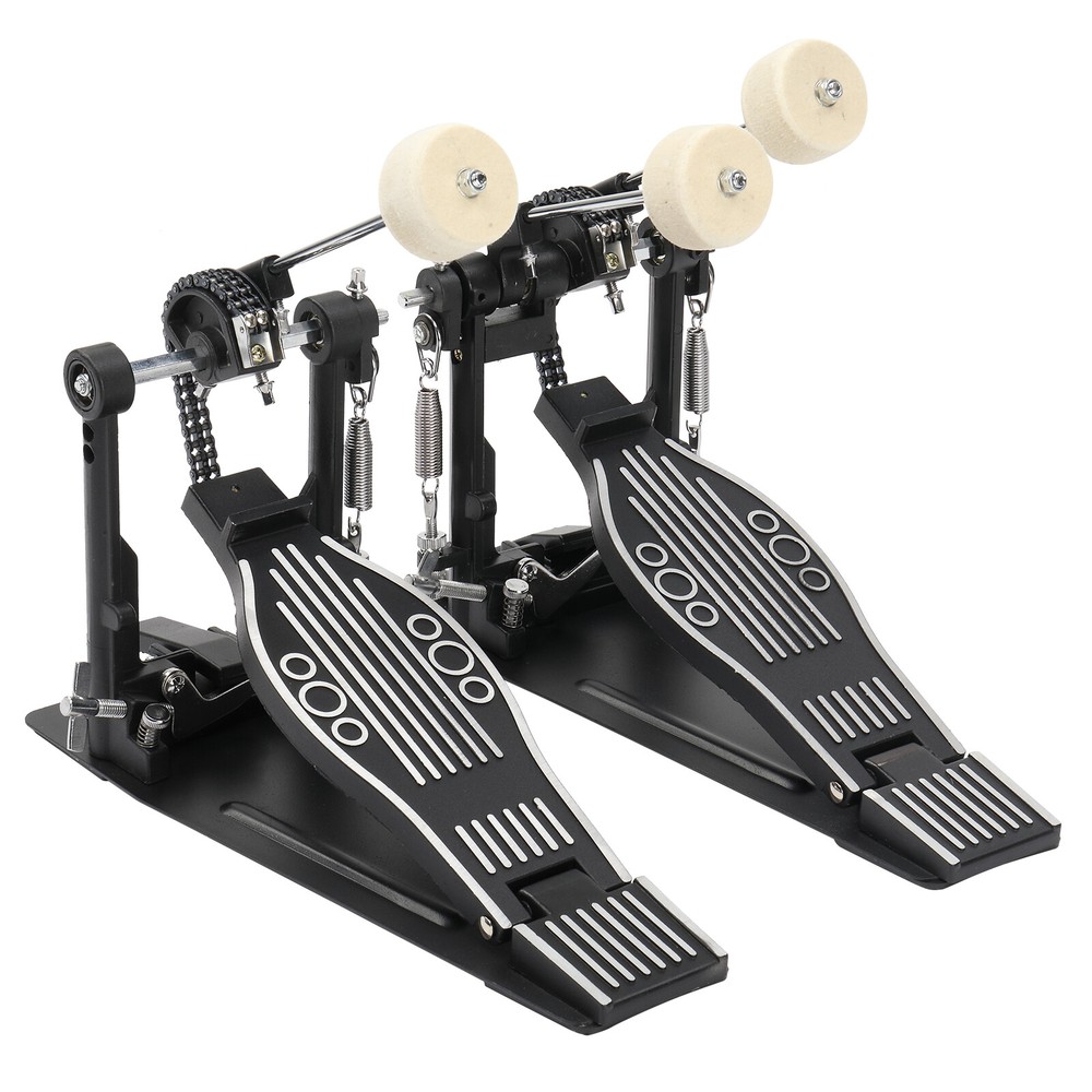 Double bass drum pedal adult drum black