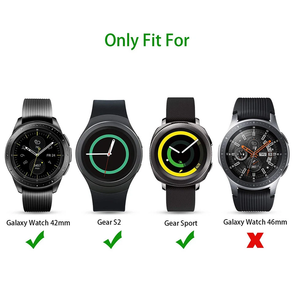 Protector de pantalla de vidrio templado de 42 mm 3X TJS para Samsung Gear S2 y Galaxy Watch Foto 2 de 4