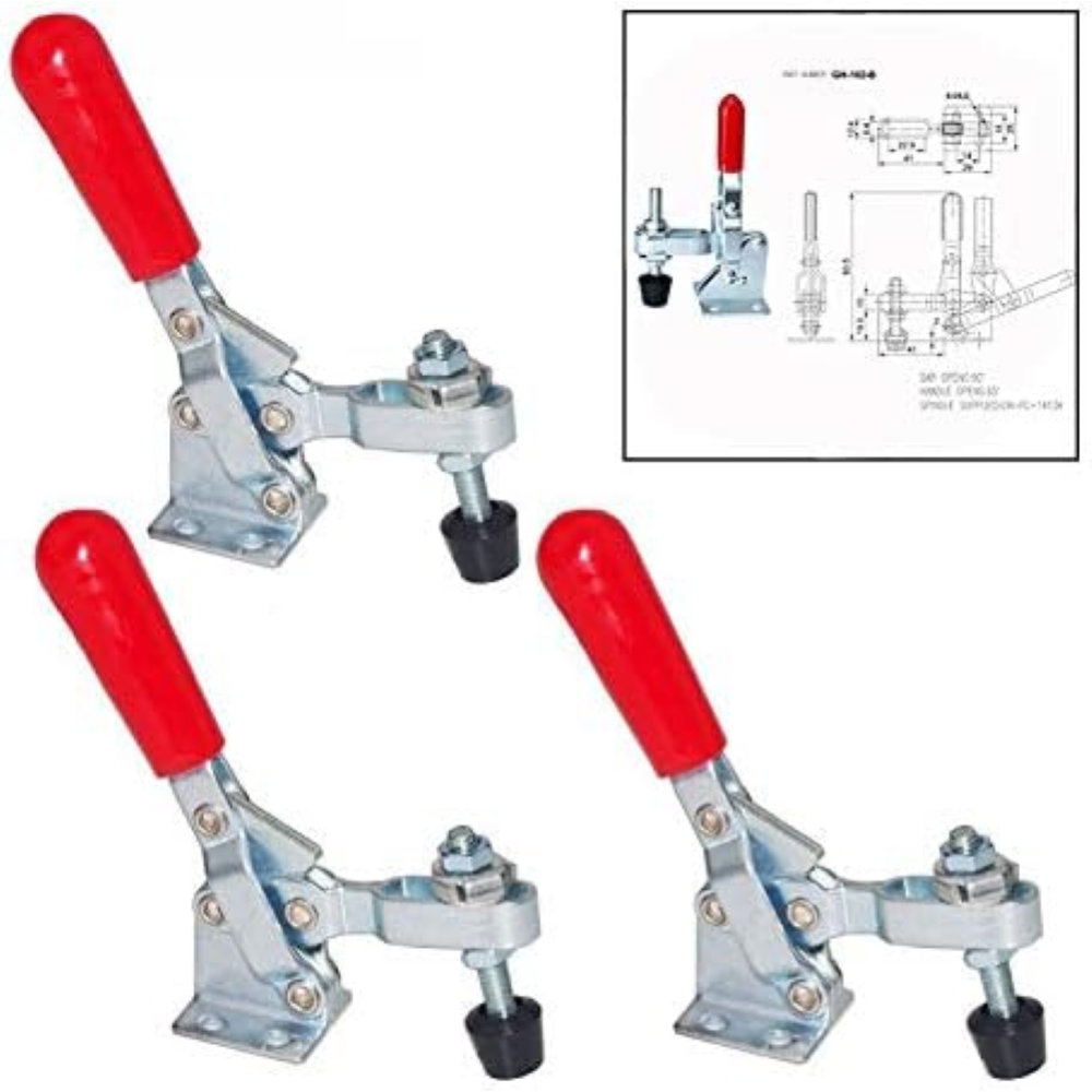 Xrten 3 Morsetti a Leva,U Barra Metallica Orizzontale Morsetto a Sgancio Rapido