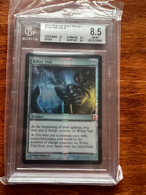 MTG　foil 霊気の薬瓶　4枚セットftv from vault relic MTG FTV From The Vault Relics AETHER VIAL Foil NM/MT+ Graded 8.5