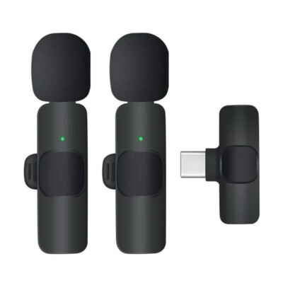 Kabelloses Mikrofon für Apple Android Typ C Clear Audio, tragbares Mikrofon