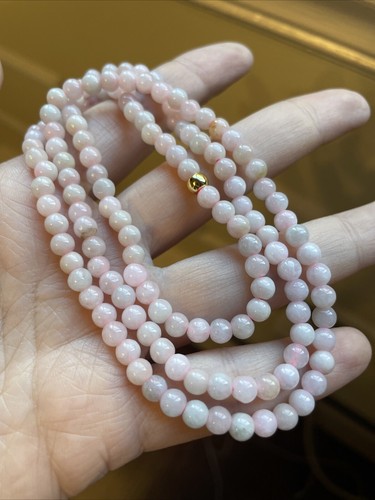 NATURAL GRADE A AUTHENTIC BURMESE JADEITE BEADED NECKLACE 純天然翡翠A貨三彩 - Picture 3 of 10
