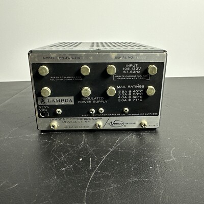 Lambda  LCS-CC-5-0V  . Serial Number D80252. Regulated Power Supply
