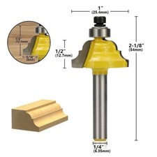 Double Flute Roman Ogee Edging Router Cutter Bit 1/4  Shank Wood Milling Cutter