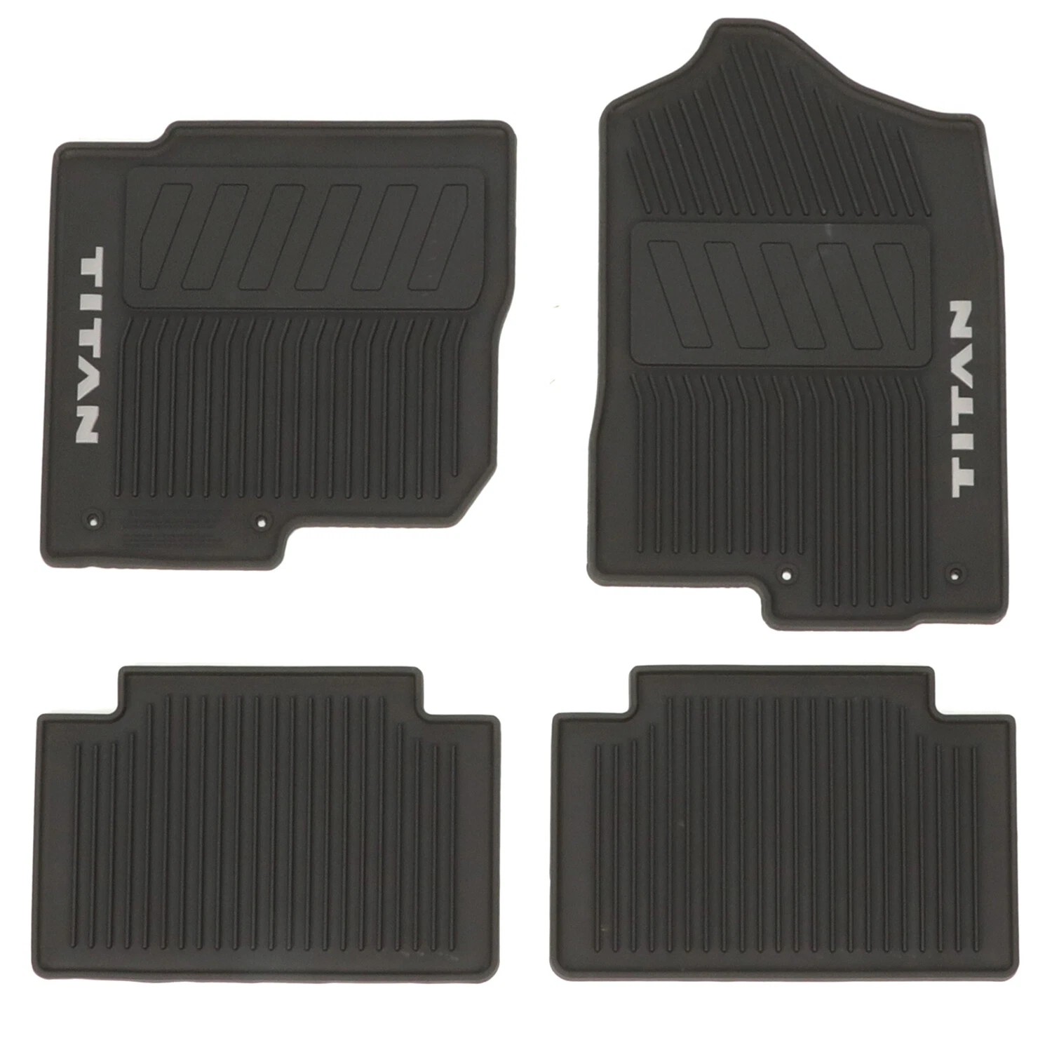 NEW 2017-2024 Nissan Titan King Cab XD All Season Rubber Slush Floor Mats Set