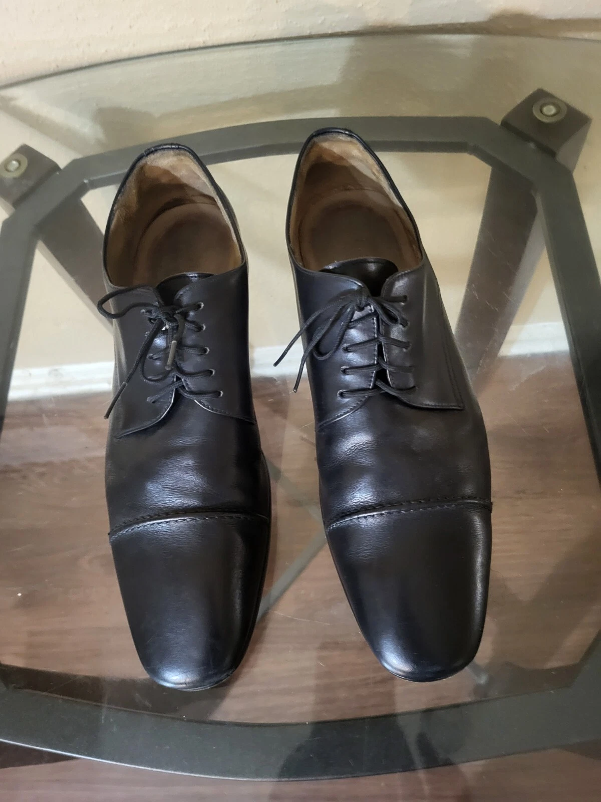 Chaussures homme Gucci Vint en cuir noir taille 8,5D, très bon état.