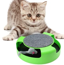 Interactive Cat Kitten Toy ~ Catch The Mouse Cat Training Scratchpad ~ US Seller