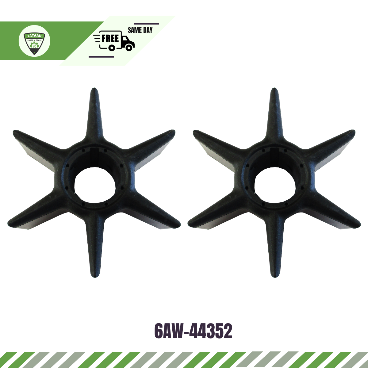 6AW-44352-00-00 Fits Yamaha Outboard 300 350 HP Water Pump Impeller x2 PCS