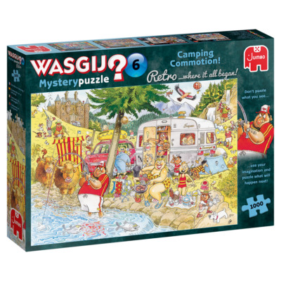 JUMBO 25016 Wasgij Mystery Retro 6 Camping Chaos 1000 Teile Puzzle