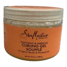 Shea Moisture Coconut Hibiscus Curling Gel Souffle 12 oz Agave Nectar Flaxseed
