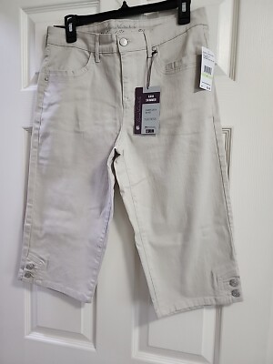 Gloria Vanderbilt Womens Mid Rise Denim Kaia Skimmer  Size 4 Stonewood Color