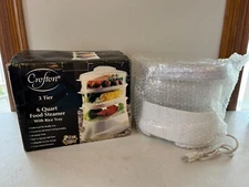 Crofton 3 Tier 6 Quart Food Vegetable Steamer W/ Rice Cooker Tray Model XJ-92214