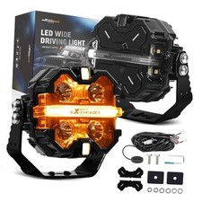 maXpeedingrods 3.5" Off Road Lights 160W 19200LM, Spot 3.5in RGB Glossy Black