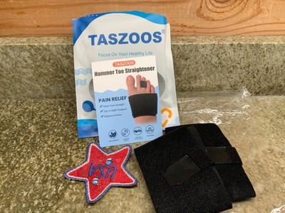 Taszoos Hammer Toe Straightener with  2 Foot Wraps  &  2 Toe Straps