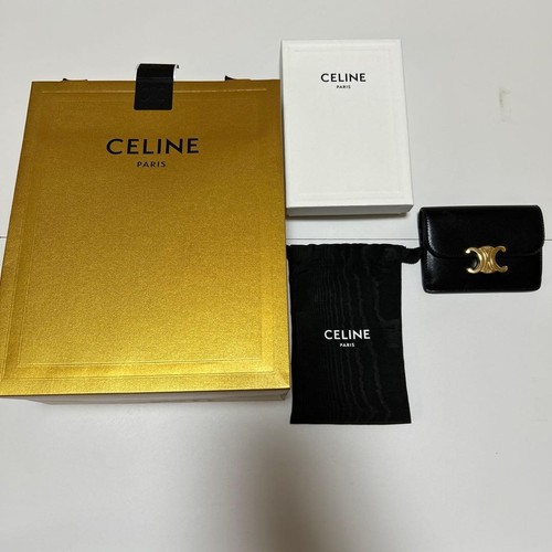 CELINE Triomphe card holder with flap