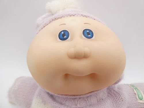 Cabbage Patch Kids 1985 Freckle Freckled Face Baby Doll Pink Sweater.