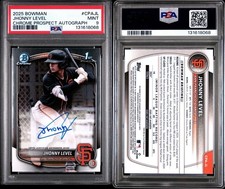 2025 Bowman Chrome Johnny Level 1st Auto #CPA-JL RC Rookie Mint PSA-9