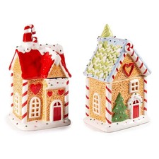 Barattolo Dolci Casetta Natalizia Pan Di Zenzero in Ceramica - AFI - Natale