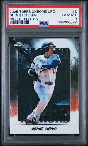 2025 Topps Chrome Update Night Terrors Shohei Ohtani #2 PSA 10
