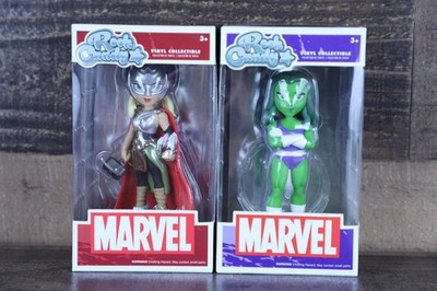 FUNKO Rock Candy MARVEL Thor & She-Hulk NEW Lot of 2 *Sticker Damaged Boxes*