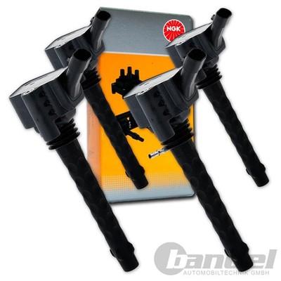 4x NGK Zündspule passend für FIAT BRAVO II GRANDE PUNTO 199 ALFA GIULIETTA MITO
