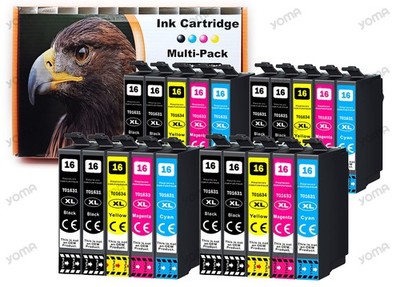 Patronen Multipack kompatibel für Epson 16XL T1631 WF-2760 2630 2530 2510 2010