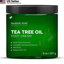 Majestic Pure Tea Tree Oil Foot Cream, Warming Cream - 8 Ounce Pack of 1