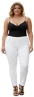 Ladies Plus Size New Stretch Denim White Jegging Pull On Jeans Womens 30" Leg