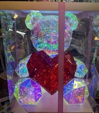Bear LED Multicolor Night Light Heart Color Changing Freestanding Lamp