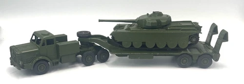 Vtg 1960's Dinky Super Toys 660 Tank Transporter + 651 Centurion Tank Near Mint