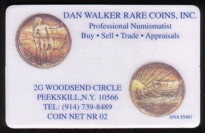5m Dan Walker Rare Coins (New York) Oregon Trail Gedenk Half Phone Card