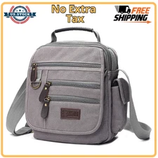 Sunsomen Mens bag Canvas Shoulder Bag Small Messenger Crossbody Bag Work Bag ...
