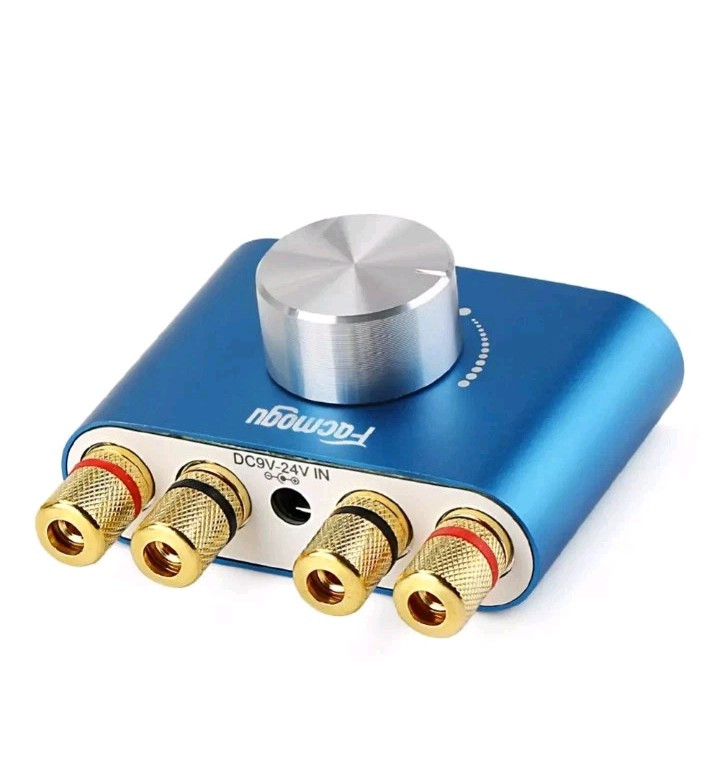 F900 Mini Bluetooth Power Amplifier Wireless Audio Receiver with 12V DC Adapter