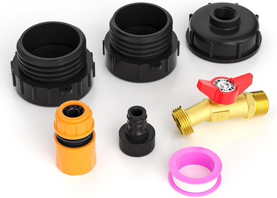 3-in-1 IBC Tote Adapter Set for 275-330 Gallon Tanks | Brass 1/2'' NPT Inlet to 3