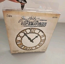 Weathered Clock with Hands Sizzix Bigz Die by Tim Holtz Alterations 657190 New 