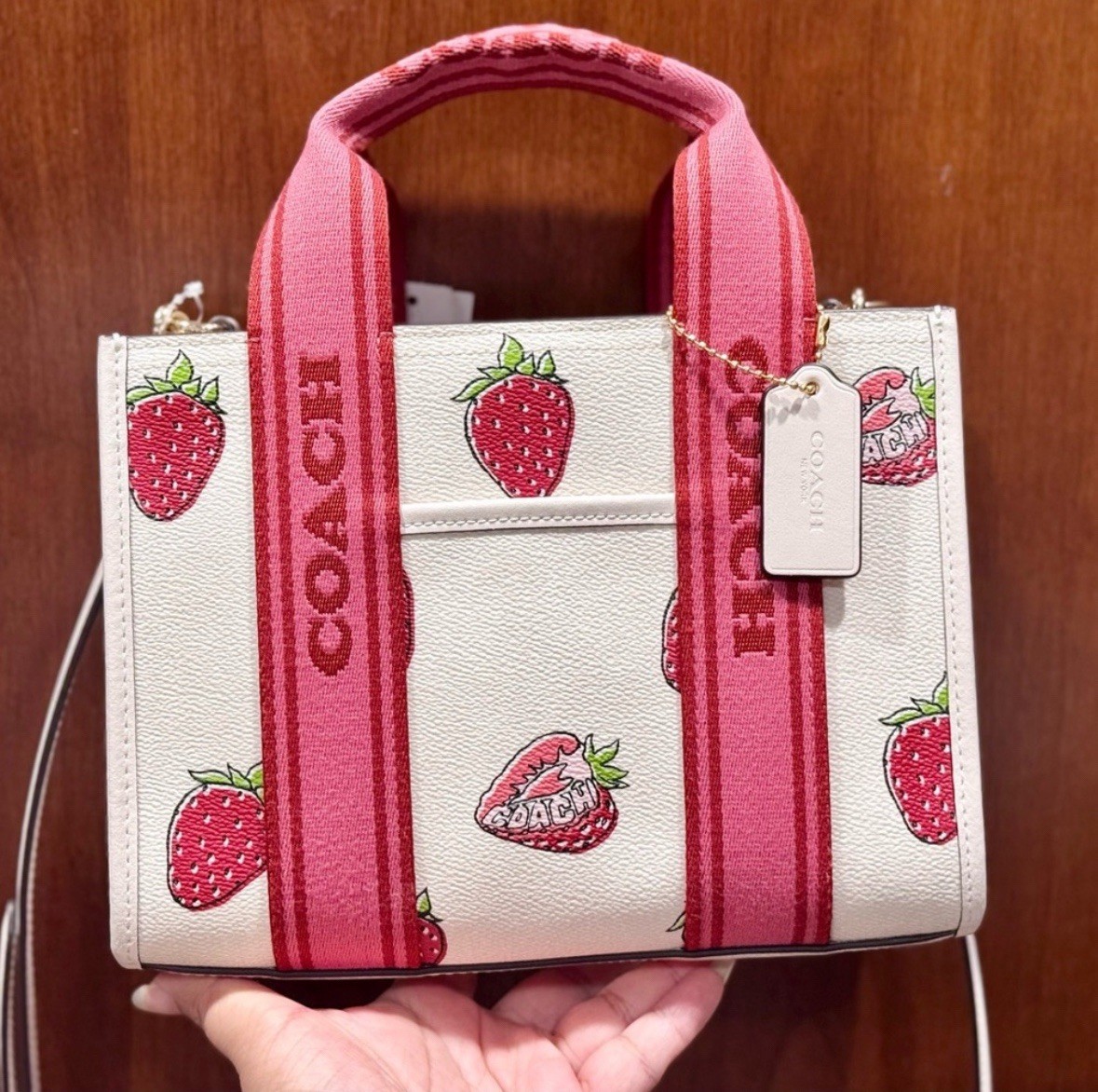 いちごチョコ様 氣志團✖️ PORTERコラボ 夜露死苦TOTE BAG Coach Smith Tote Bag 24 With Strawberry Print Handbag CAR80 in