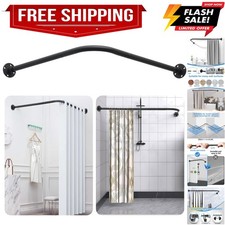 L Shaped Shower Curtain Rod,Adjustable Corner Shower Rod23.6"-33.5"x23.6"-33....