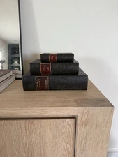 Set Of Three War And Peace Leo Tolstoy Faux Books Storage Nesting Boxes