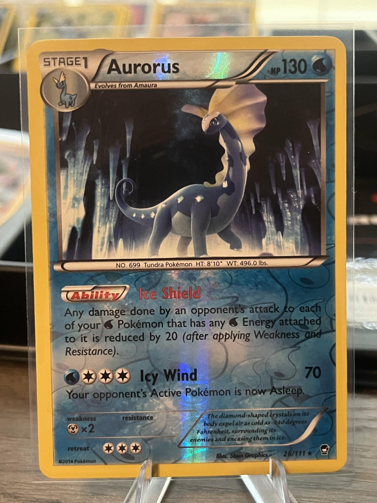 Pokemon TCG Aurorus 26/111 Holo Water Stage 1 HP130 Moderately Played Card