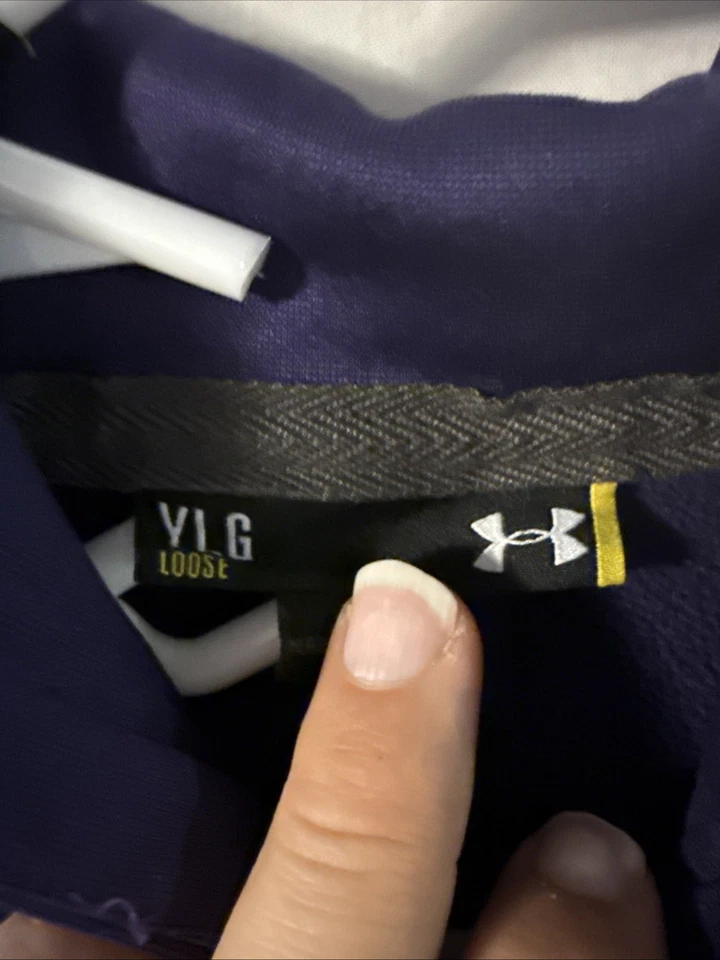 Purple Clemson Hoodie Under Armour Youth Large UA Tigers - Image 3 of 4