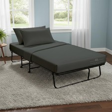 Yarns of Cotton Bed Cot Fitted Sheets 30" x 80" Dark Grey SolidMattress 4"-8"...