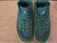 Jordan Mens Teal Mid Top Lace-Up Athletic Sne...