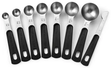 Spring Chef Stainless Steel Magnetic Measuring Spoons Set of 8 with Leveler, ...