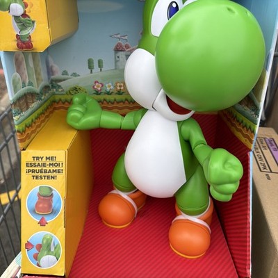 New SUPER MARIO Let's Go, Yoshi! 12-Inch-Tall Interactive Action Figure with 20+