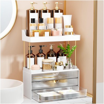 3 Drawers Bathroom Counter Organizer - 5 Tier Makeup Organizer, Versatile Per...