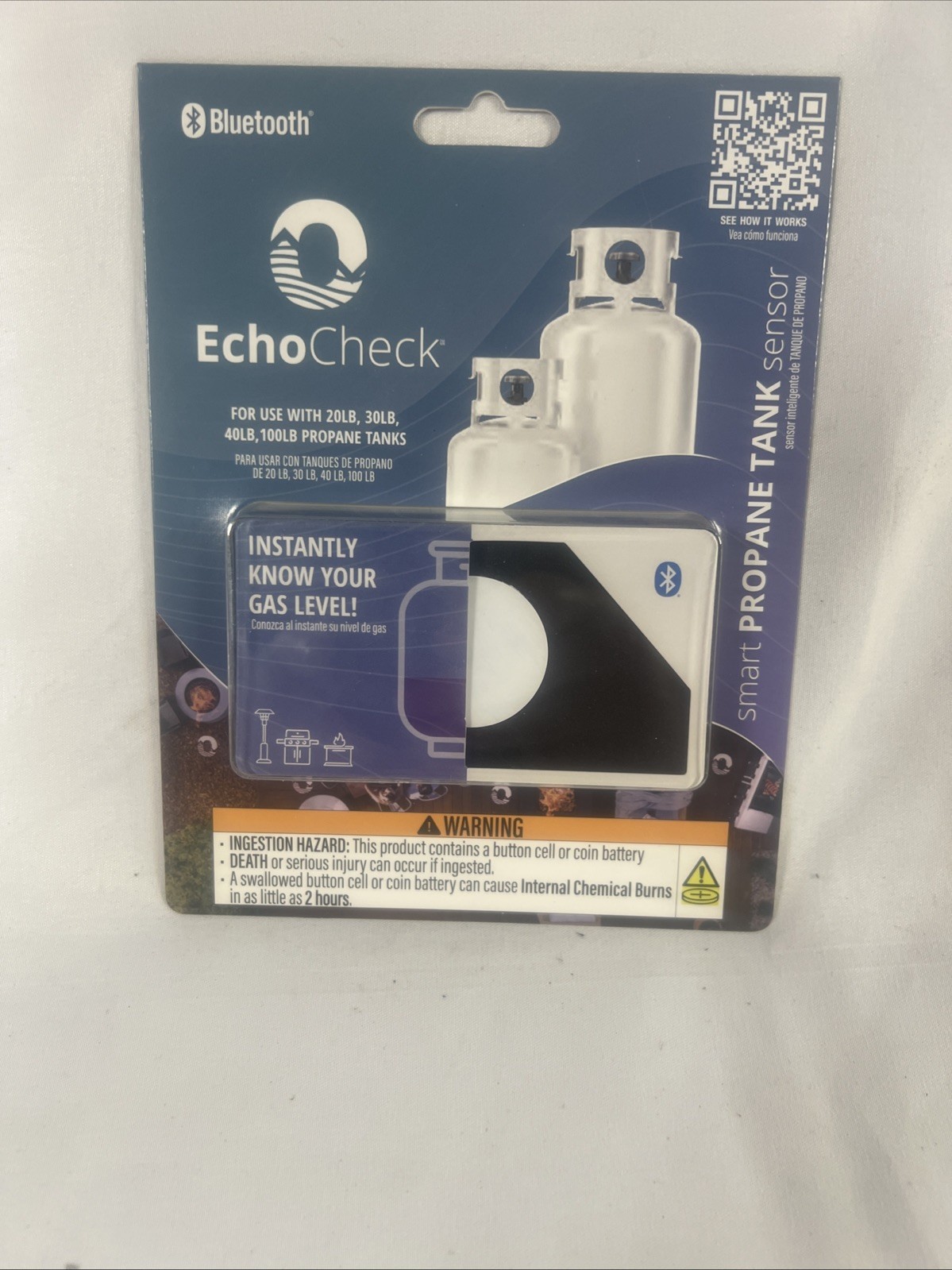 EchoCheck Bluetooth Compatible Smart Propane Tank Sensor 52691