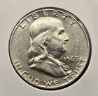 1963-D 50C 90% SILVER Franklin Half Dollar